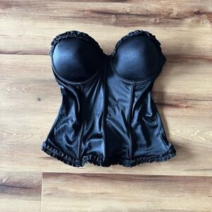 Spirit Black Satin Corset